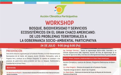 Portada: Workshop “Bosque, Biodiversidad y Servicios Ecosistémicos en el Gran Chaco Americano"